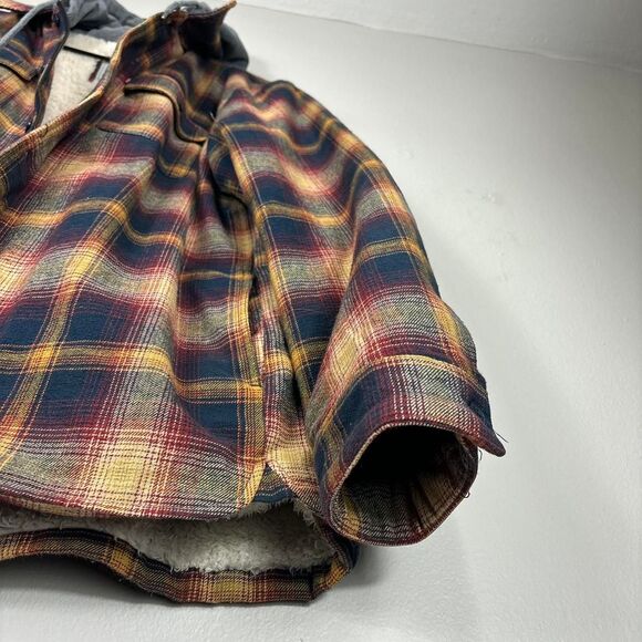 Levi’s Plaid Sherpa Lined Fleece Hoodie Jacket - Picture 5 of 7
